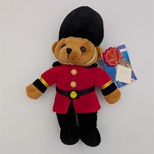 Keel Toys British Guard London Royal Guardsman Teddy Bear Plush 9" Red Uniform
